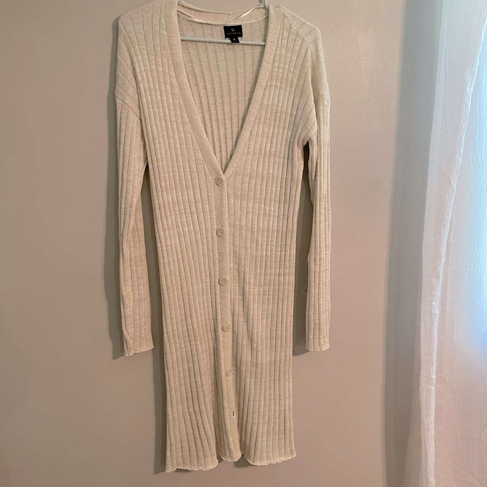 Cream Colored Long Cardigan